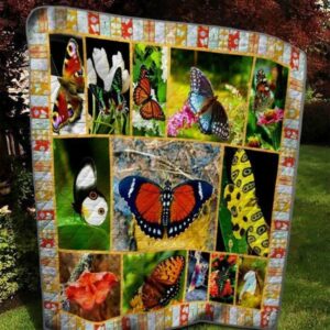 Colorful Butterfly Wings Quilt Blanket Ver 2  Quilt